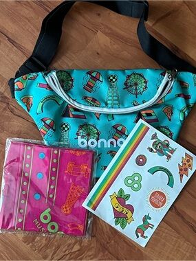 NWOT Bonnaroo Music Festival Fanny Pack Bag with Scarf and Stickers